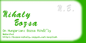 mihaly bozsa business card